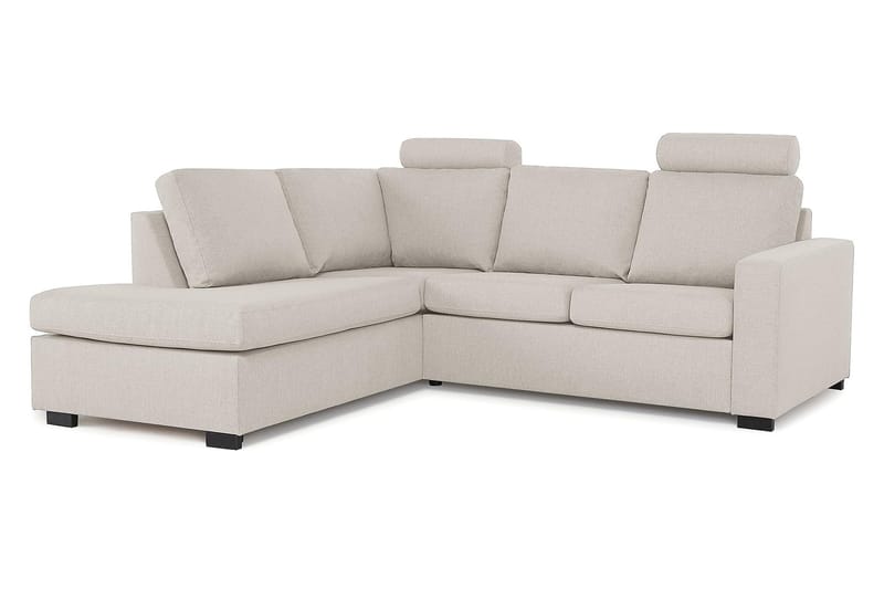 Crazy 3-personers Venstrevendt L-formet Chaiselongsofa i Stof - Beige - Møbler - Sofaer - Sofa med chaiselong - 2-personer sofa med chaiselong