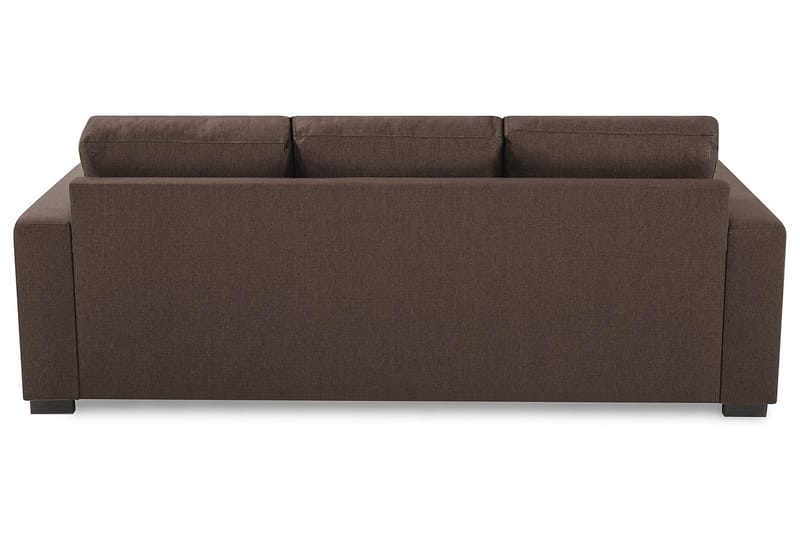 Crazy 3-personers Vendbar L-formet Chaiselongsofa i Stof - Brun - Møbler - Sofaer - Sofa med chaiselong - 3 personers sofa med chaiselong