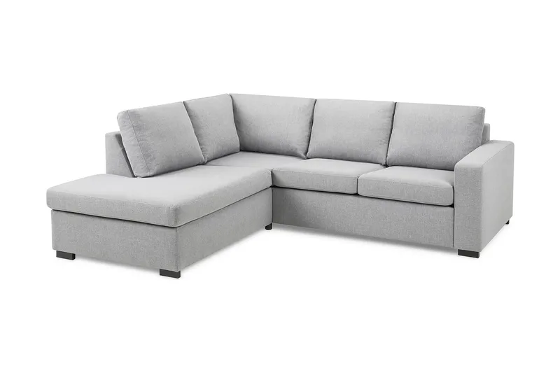 Crazy 3-personers Venstrevendt L-formet Chaiselongsofa i Stof - Grå - Møbler - Sofaer - Sofa med chaiselong - 3 personers sofa med chaiselong