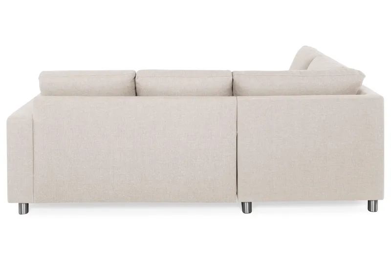 Crazy 3-personers Venstrevendt L-formet Chaiselongsofa i Stof - Beige - Møbler - Sofaer - Sofa med chaiselong - 2-personer sofa med chaiselong
