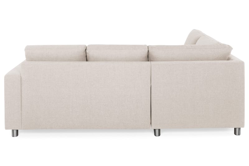 Crazy 3-personers Venstrevendt L-formet Chaiselongsofa i Stof - Beige - Møbler - Sofaer - Sofa med chaiselong - 2-personer sofa med chaiselong