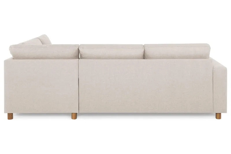 Crazy 3-personers Højrevendt L-formet Chaiselongsofa i Stof - Beige - Møbler - Sofaer - Sofa med chaiselong - 3 personers sofa med chaiselong