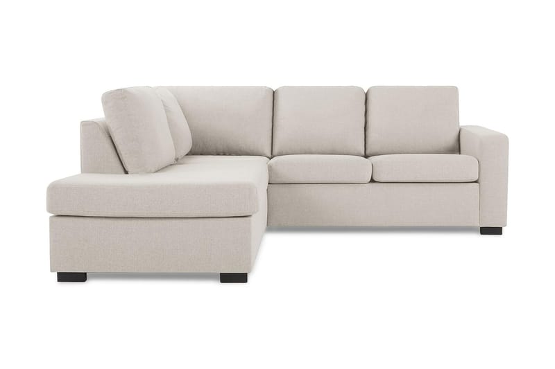 Crazy 3-personers Venstrevendt L-formet Chaiselongsofa i Stof - Beige - Møbler - Sofaer - Sofa med chaiselong - 2-personer sofa med chaiselong