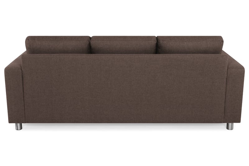 Crazy 3-personers Vendbar L-formet Chaiselongsofa i Stof - Brun - Møbler - Sofaer - Sofa med chaiselong