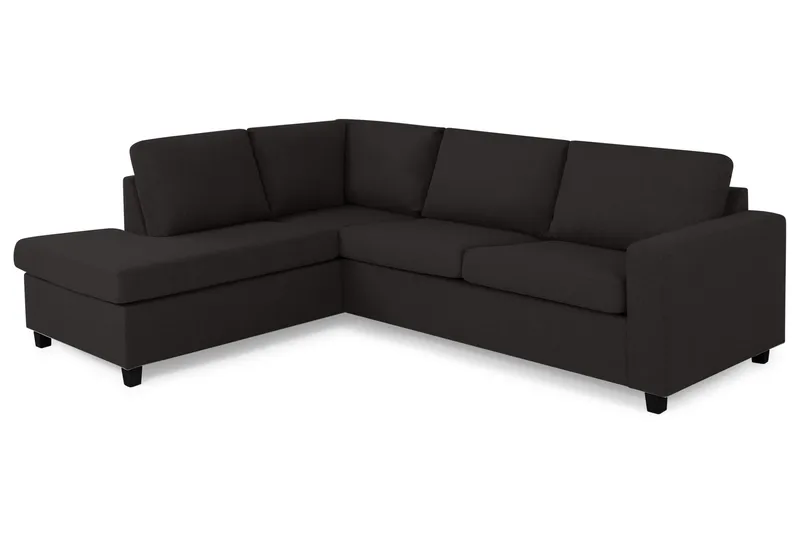 Crazy 3-personers Venstrevendt L-formet Chaiselongsofa i Stof - Antracit - Møbler - Sofaer - Sofa med chaiselong - 3 personers sofa med chaiselong