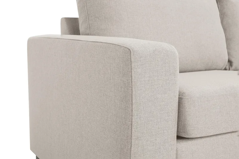 Crazy 3-personers Højrevendt L-formet Chaiselongsofa i Stof - Beige - Møbler - Sofaer - Sofa med chaiselong - 3 personers sofa med chaiselong