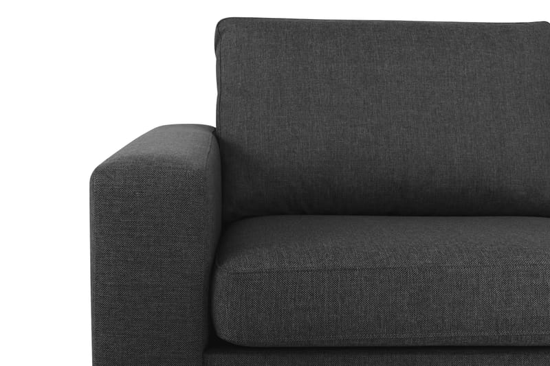 Crazy 3-personers Højrevendt L-formet Chaiselongsofa i Stof - Antracit - Møbler - Sofaer - Sofa med chaiselong - 3 personers sofa med chaiselong