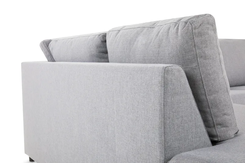 Crazy 3-personers Venstrevendt L-formet Chaiselongsofa i Stof - Grå - Møbler - Sofaer - Sofa med chaiselong - 2-personer sofa med chaiselong