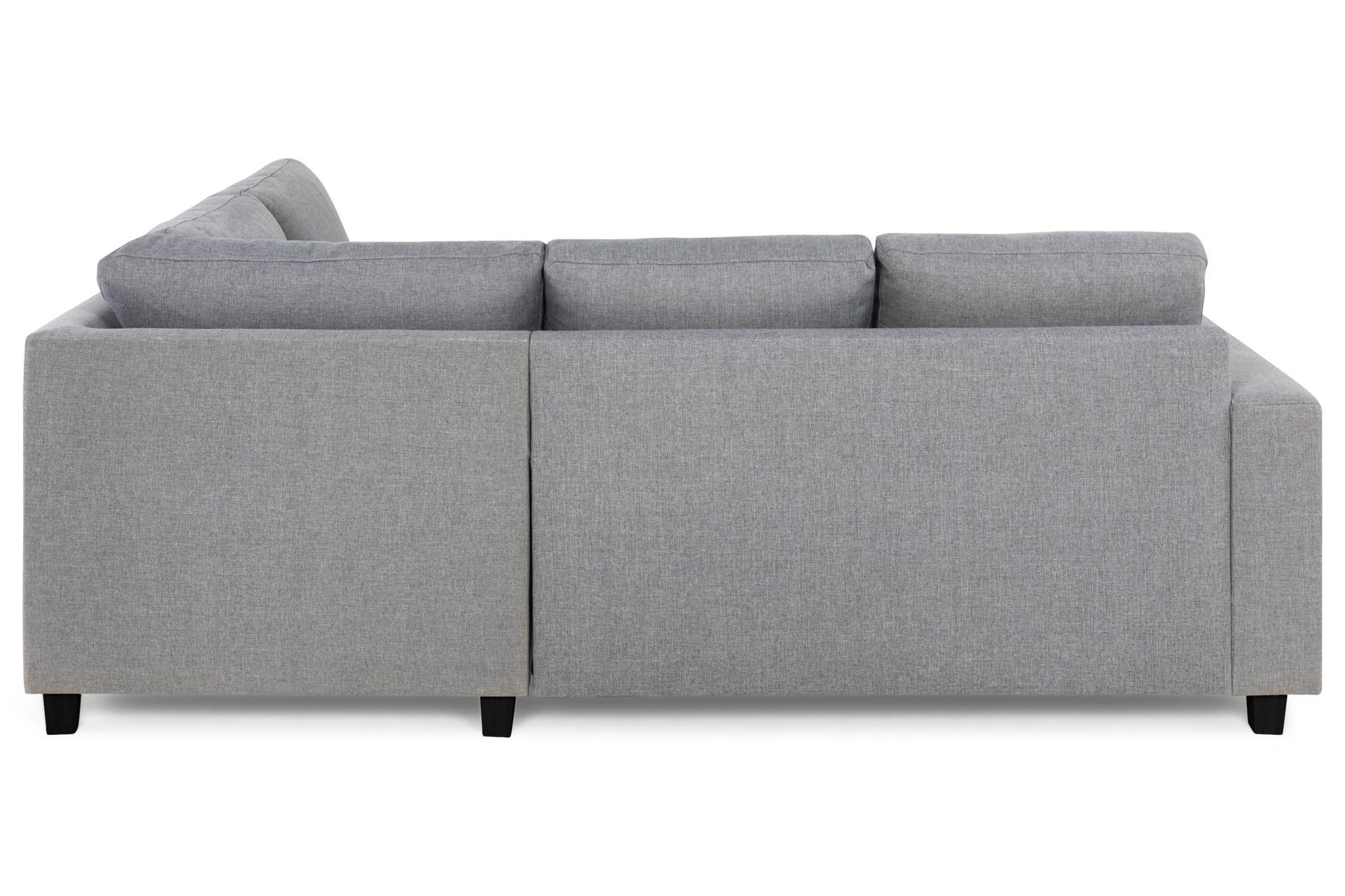 Crazy 3-personers Højrevendt L-formet Chaiselongsofa i Stof - Grå - Møbler - Sofaer - Sofa med chaiselong