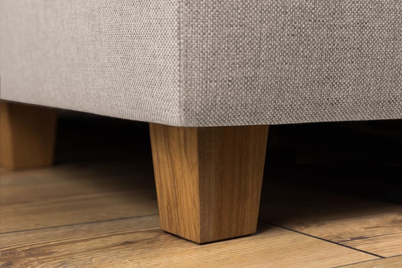 Crazy 3-personers Vendbar L-formet Chaiselongsofa i Stof - Beige - Møbler - Sofaer - Sofa med chaiselong