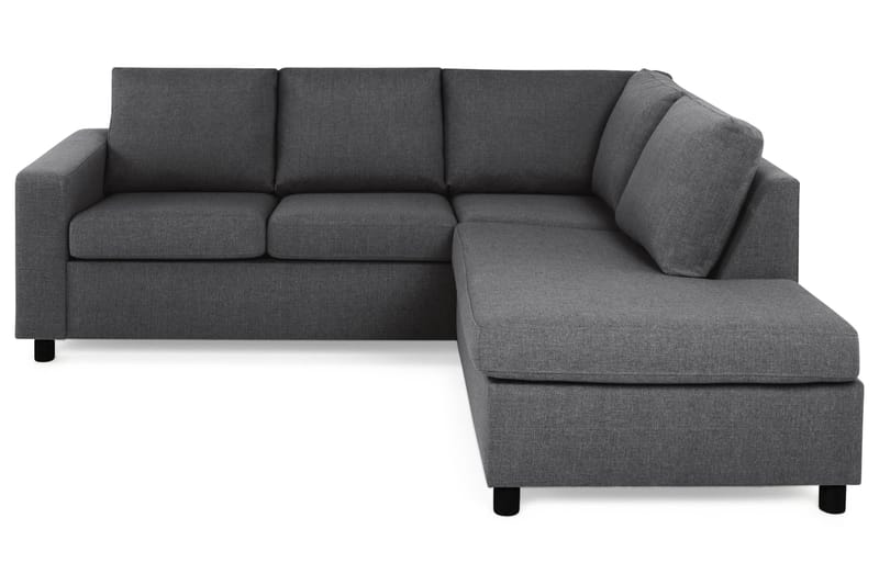 Crazy 3-personers Højrevendt L-formet Chaiselongsofa i Stof - Mørkegrå - Møbler - Sofaer - Sofa med chaiselong