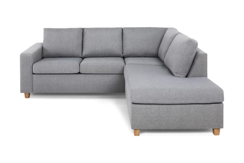 Crazy 3-personers Højrevendt L-formet Chaiselongsofa i Stof - Grå - Møbler - Sofaer - Sofa med chaiselong - 2-personer sofa med chaiselong