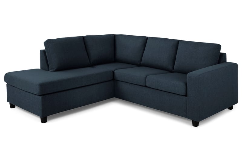 Crazy 3-personers Venstrevendt L-formet Chaiselongsofa i Stof - Blå - Møbler - Sofaer - Sofa med chaiselong