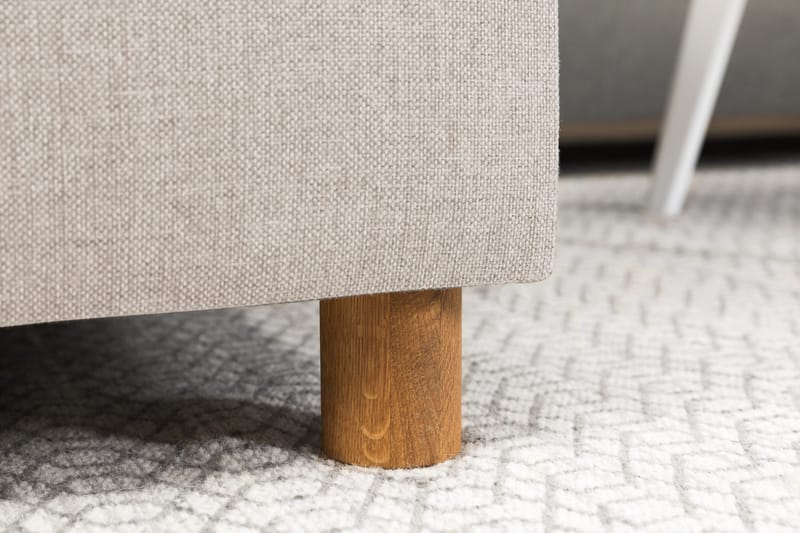 Crazy 3-personers Vendbar L-formet Chaiselongsofa i Stof - Beige - Møbler - Sofaer - Sofa med chaiselong - 3 personers sofa med chaiselong