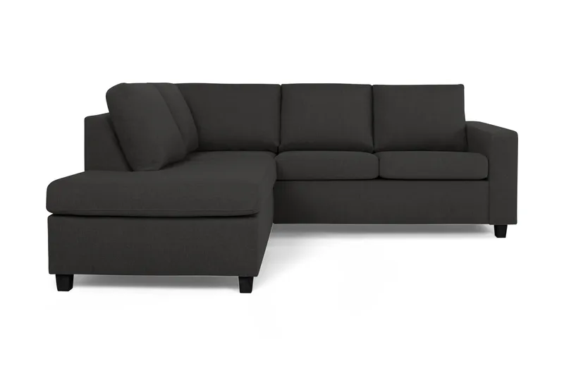 Crazy 3-personers Venstrevendt L-formet Chaiselongsofa i Stof - Antracit - Møbler - Sofaer - Sofa med chaiselong - 2-personer sofa med chaiselong