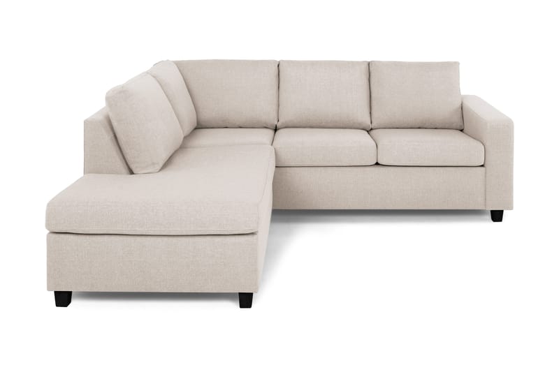Crazy 3-personers Venstrevendt L-formet Chaiselongsofa i Stof, Beige