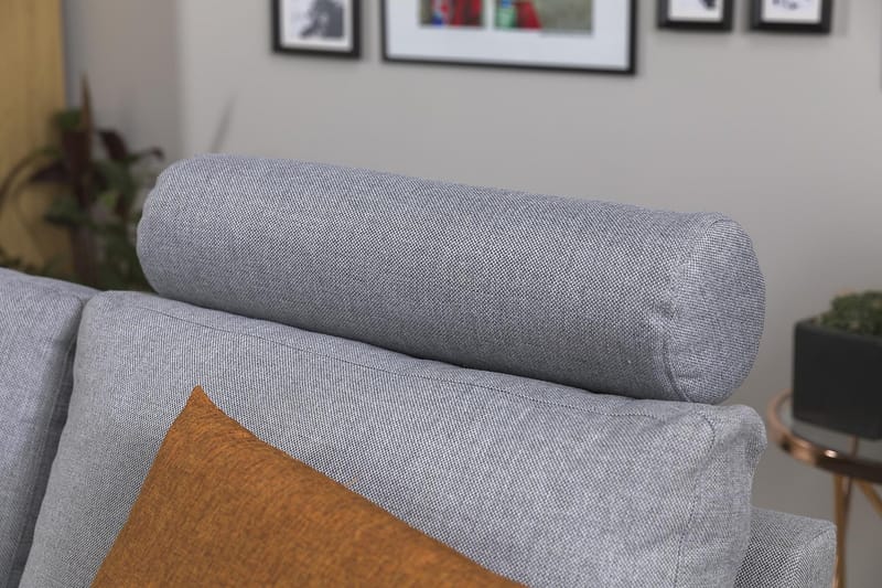 Crazy 3-personers Vendbar L-formet Chaiselongsofa i Stof - Grå - Møbler - Sofaer - Sofa med chaiselong - 3 personers sofa med chaiselong