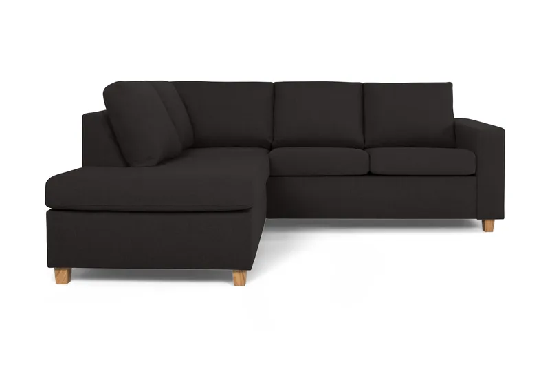 Crazy 3-personers Venstrevendt L-formet Chaiselongsofa i Stof - Antracit - Møbler - Sofaer - Sofa med chaiselong - 2-personer sofa med chaiselong