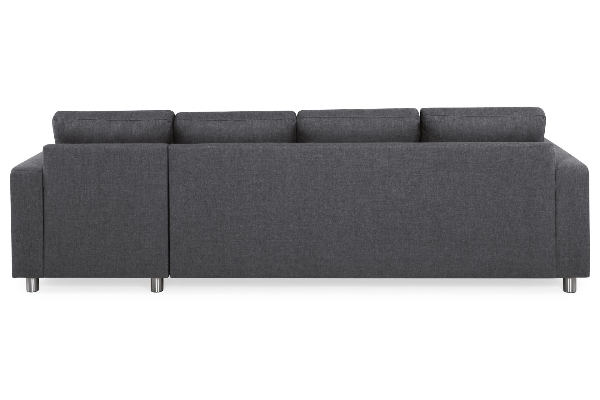 Crazy 4-personers Vendbar L-formet Chaiselongsofa i Stof - Mørkegrå - Møbler - Sofaer - Sofa med chaiselong