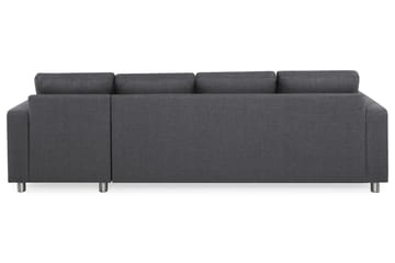 Crazy 4-personers Vendbar L-formet Chaiselongsofa i Stof - Mørkegrå - Møbler - Sofaer - Sofa med chaiselong