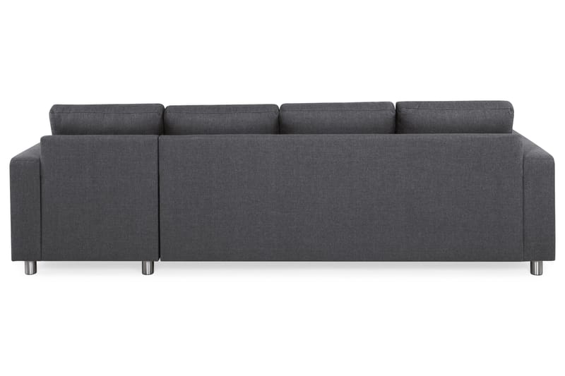 Crazy 4-personers Vendbar L-formet Chaiselongsofa i Stof - Mørkegrå - Møbler - Sofaer - Sofa med chaiselong