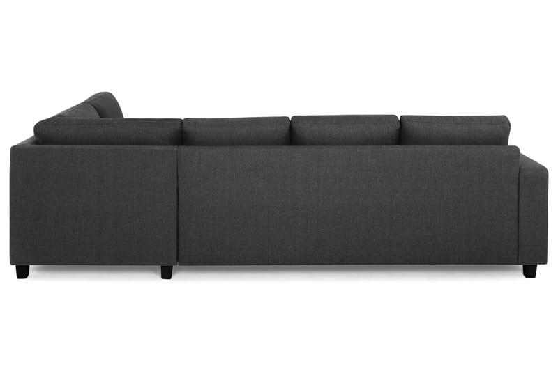 Crazy 4-personers Højrevendt L-formet Chaiselongsofa i Stof - Mørkegrå - Møbler - Sofaer - Sofa med chaiselong