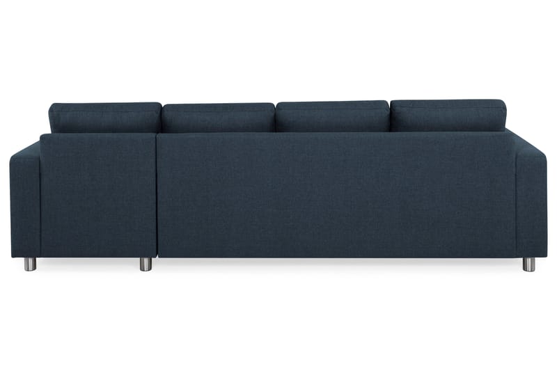 Crazy 4-personers Vendbar L-formet Chaiselongsofa i Stof - Blå - Møbler - Sofaer - Sofa med chaiselong - 4 personers sofa med chaiselong