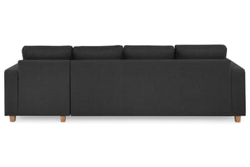 Crazy 4-personers Vendbar L-formet Chaiselongsofa i Stof - Antracit - Møbler - Sofaer - Sofa med chaiselong