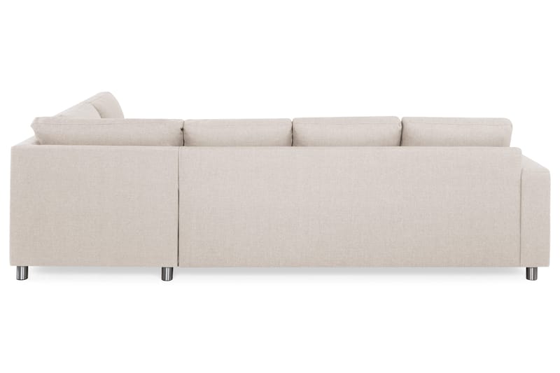 Crazy 4-personers Højrevendt L-formet Chaiselongsofa i Stof - Beige - Møbler - Sofaer - Sofa med chaiselong - 3 personers sofa med chaiselong