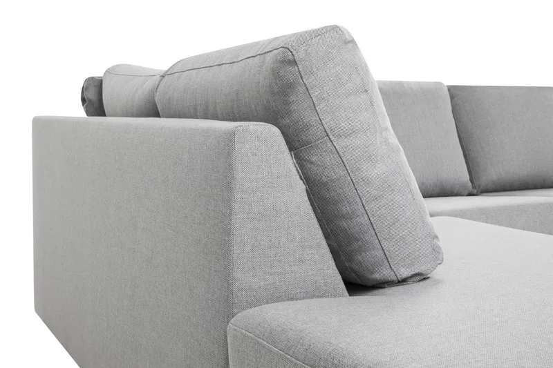 Crazy 4-personers Venstrevendt L-formet Chaiselongsofa i Stof - Grå - Møbler - Sofaer - Sofa med chaiselong - 3 personers sofa med chaiselong