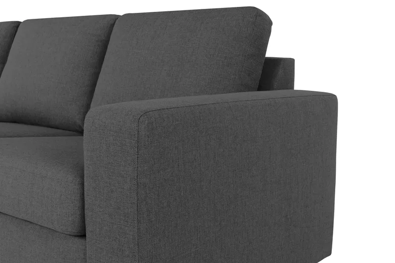 Crazy 4-personers Venstrevendt L-formet Chaiselongsofa i Stof - Mørkegrå - Møbler - Sofaer - Sofa med chaiselong - 3 personers sofa med chaiselong