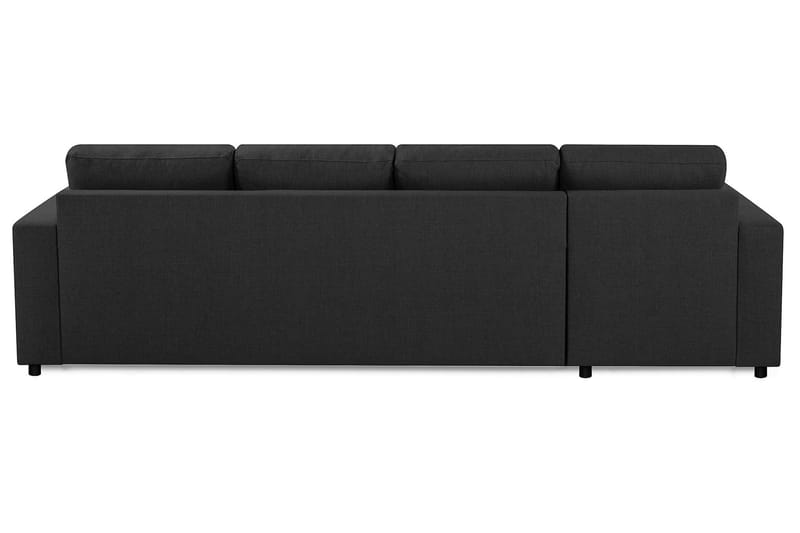 Crazy 4-personers Vendbar L-formet Chaiselongsofa i Stof - Antracit - Møbler - Sofaer - Sofa med chaiselong