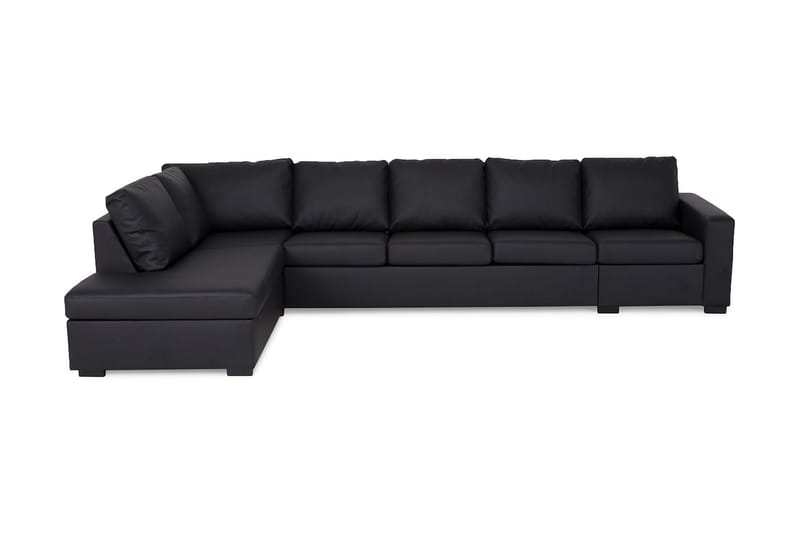 Crazy 4-Pers. Sofa med Chaiselong Venstre - Sort - Sofa med chaiselong