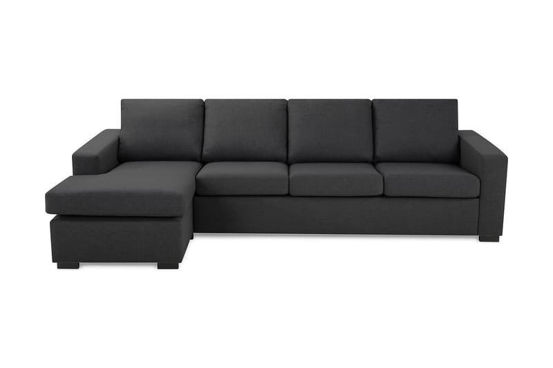 Crazy 4-personers Vendbar L-formet Chaiselongsofa i Stof - Mørkegrå - Møbler - Sofaer - Sofa med chaiselong