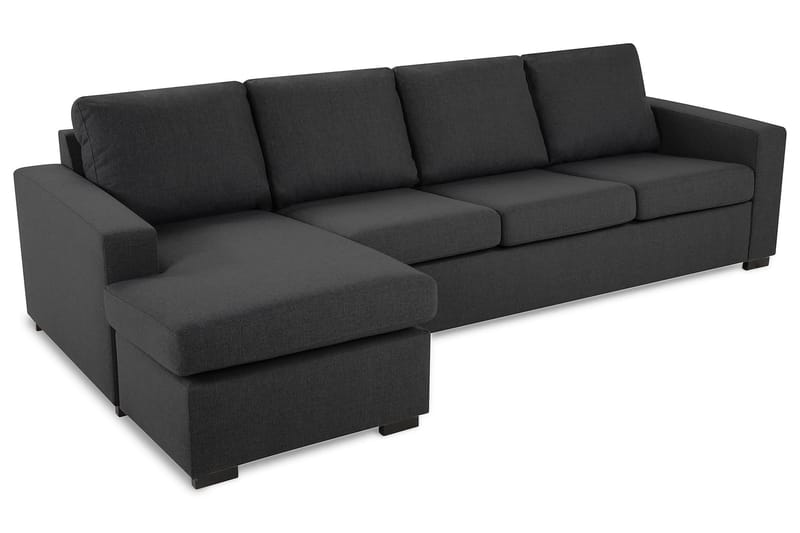Crazy 4-personers Vendbar L-formet Chaiselongsofa i Stof - Mørkegrå - Møbler - Sofaer - Sofa med chaiselong