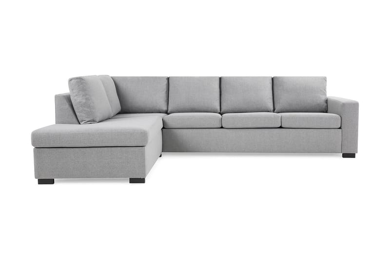 Crazy 4-personers Venstrevendt L-formet Chaiselongsofa i Stof - Grå - Møbler - Sofaer - Sofa med chaiselong