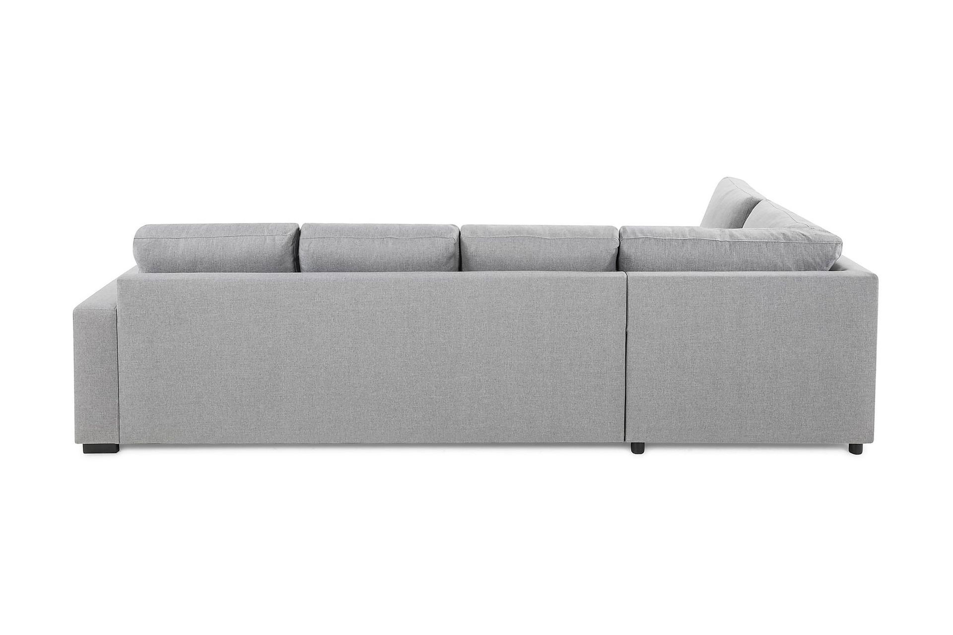 Crazy 4-personers Venstrevendt L-formet Chaiselongsofa i Stof - Grå - Møbler - Sofaer - Sofa med chaiselong