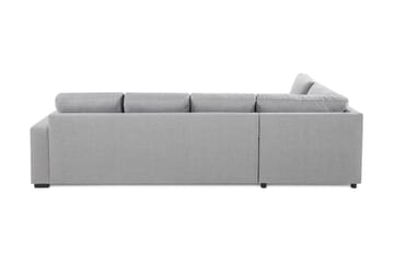 Crazy 4-personers Venstrevendt L-formet Chaiselongsofa i Stof - Grå - Møbler - Sofaer - Sofa med chaiselong