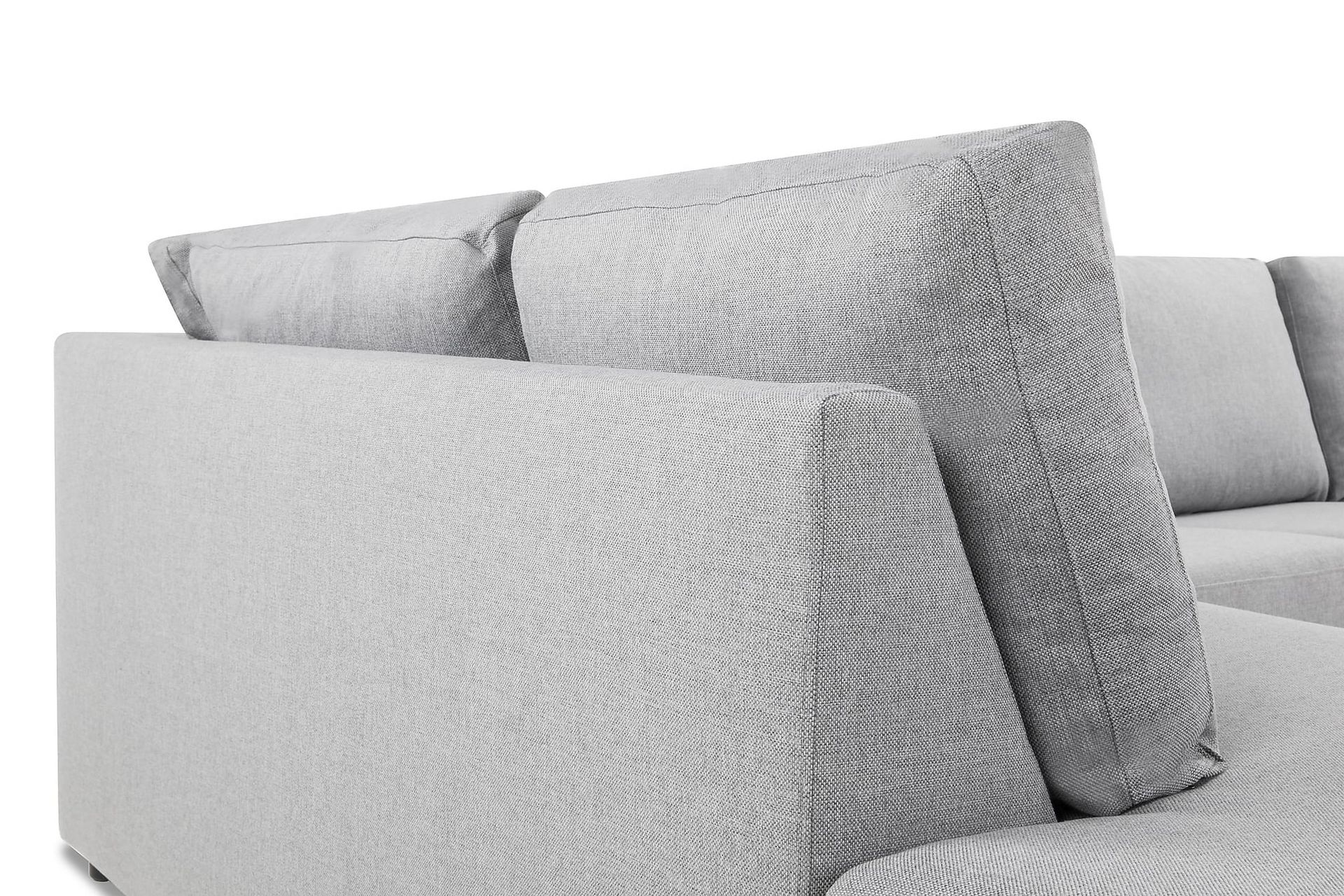 Crazy 4-personers Venstrevendt L-formet Chaiselongsofa i Stof - Grå - Møbler - Sofaer - Sofa med chaiselong