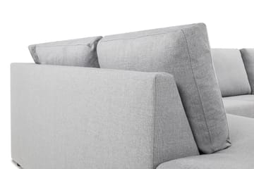 Crazy 4-personers Venstrevendt L-formet Chaiselongsofa i Stof - Grå - Møbler - Sofaer - Sofa med chaiselong