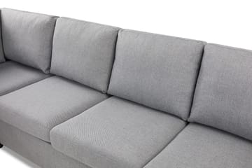 Crazy 4-personers Venstrevendt L-formet Chaiselongsofa i Stof - Grå - Møbler - Sofaer - Sofa med chaiselong