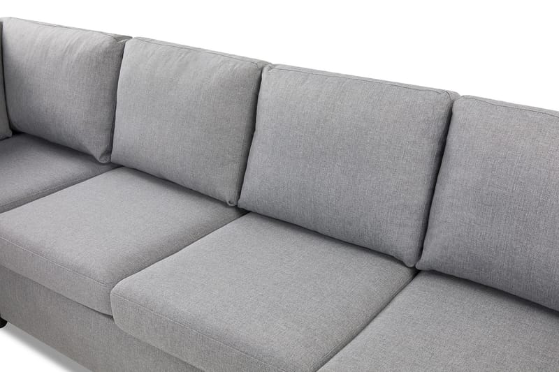 Crazy 4-personers Venstrevendt L-formet Chaiselongsofa i Stof - Grå - Møbler - Sofaer - Sofa med chaiselong