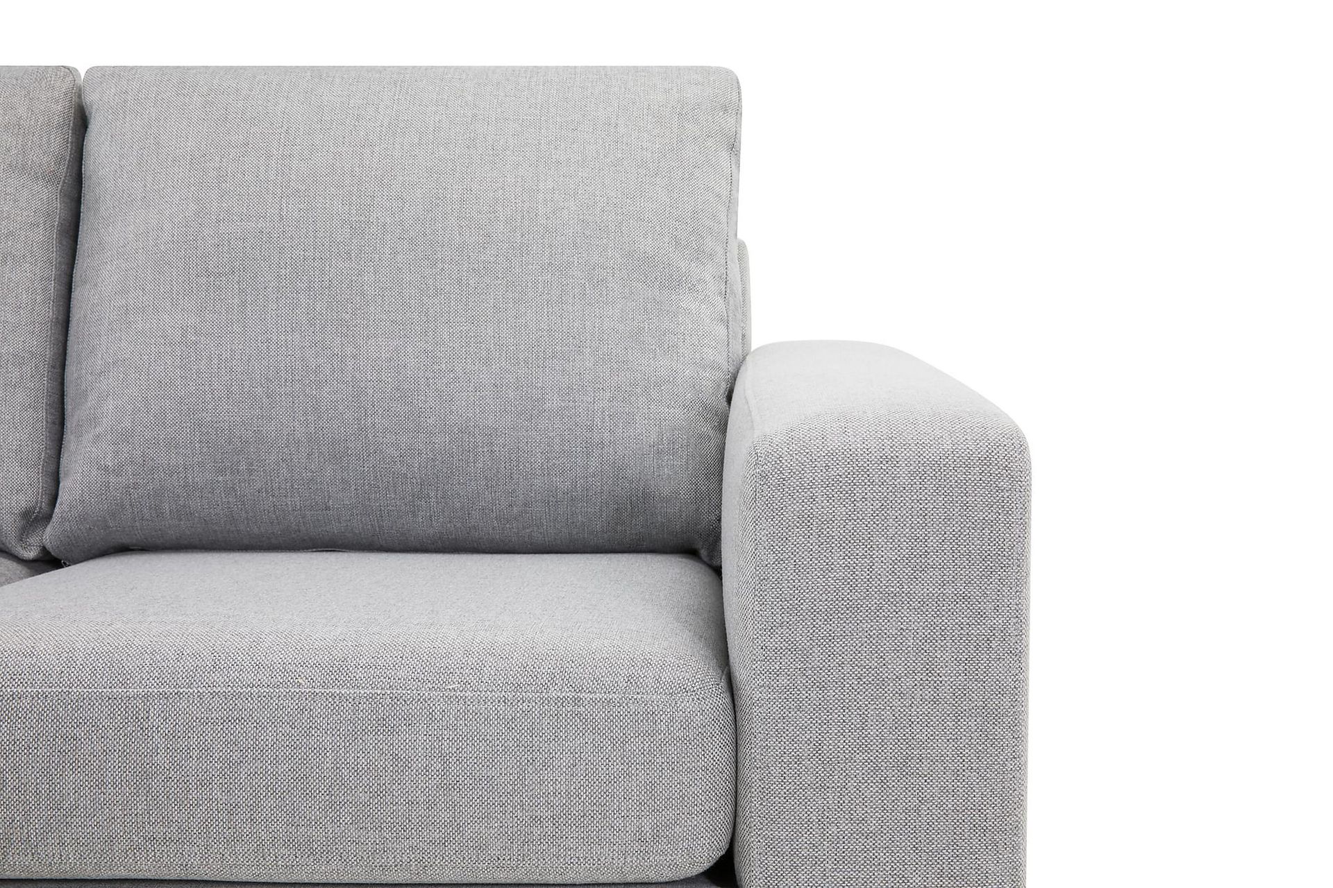 Crazy 4-personers Venstrevendt L-formet Chaiselongsofa i Stof - Grå - Møbler - Sofaer - Sofa med chaiselong