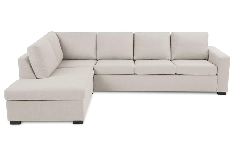 Crazy 4-personers Venstrevendt L-formet Chaiselongsofa i Stof - Beige - Møbler - Sofaer - Sofa med chaiselong