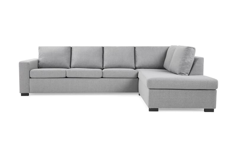 Crazy 4-personers Højrevendt L-formet Chaiselongsofa i Stof - Grå - Møbler - Sofaer - Sofa med chaiselong