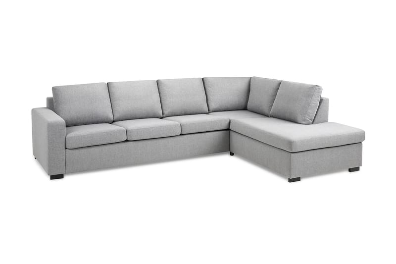 Crazy 4-personers Højrevendt L-formet Chaiselongsofa i Stof - Grå - Møbler - Sofaer - Sofa med chaiselong