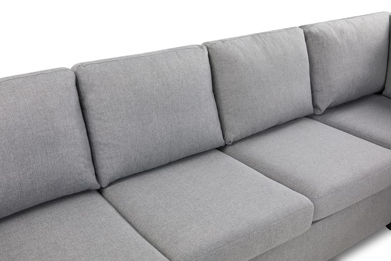 Crazy 4-personers Højrevendt L-formet Chaiselongsofa i Stof - Grå - Møbler - Sofaer - Sofa med chaiselong