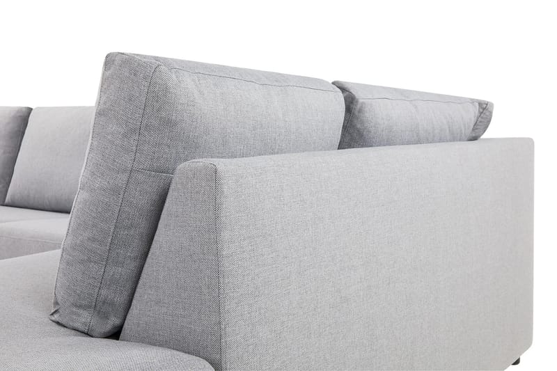 Crazy 4-personers Højrevendt L-formet Chaiselongsofa i Stof - Grå - Møbler - Sofaer - Sofa med chaiselong