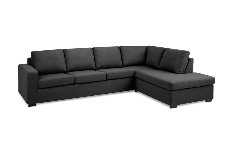 Crazy 4-personers Højrevendt L-formet Chaiselongsofa i Stof - Mørkegrå - Møbler - Sofaer - Sofa med chaiselong