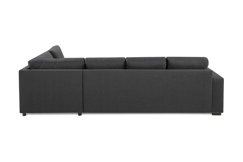 Crazy 4-personers Højrevendt L-formet Chaiselongsofa i Stof - Mørkegrå - Møbler - Sofaer - Sofa med chaiselong